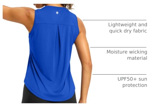 G Gradual Workout Tank Top for Women Sleeveless Athletic Yoga Tops(Blue,M) - image 4