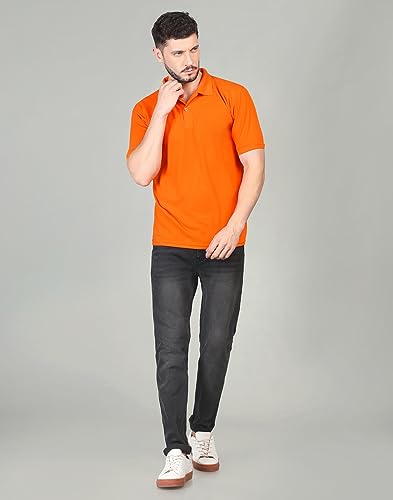 Image of INKKR Men's Casual Polo Neck Half Sleeve Solid T-Shirt (Pack-3)