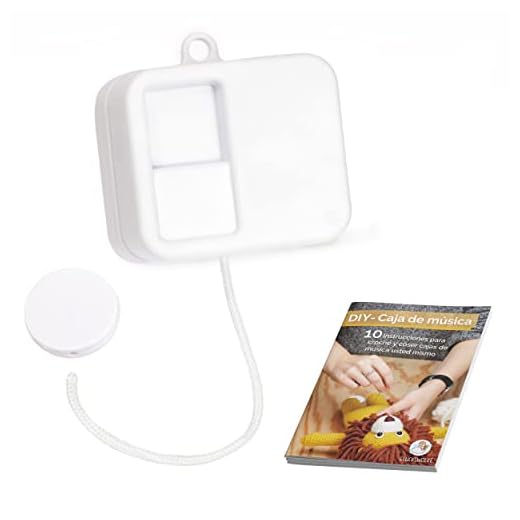 GLÜCKSWOLKE - Caja de Musica I 14 Melodías para Elegir (Harry Potter) I Mecanismo Musical para Peluches I impermeable y lavable I Incluye E-Book con Instrucciones de Costura y Ganchillo