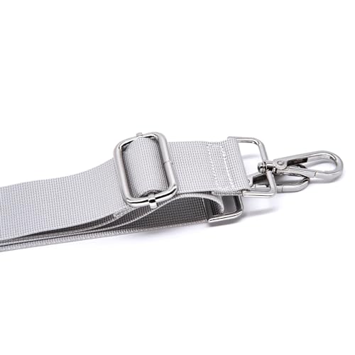 Image of S&loyoe Purse Straps Replacement Crossbody Bag Strap Adjustable Wide Guitar Straps for Handbags 1.5inch (A pure gray silver)