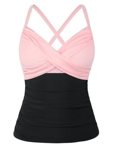 Maillot de bain tankini décolleté torsadé idéal pour les vacances à la mer et piscine