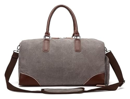 Travel Bag Canvas Tote Gym Bag with Shoe Bin Designed for Outdoor Leisure Travel Travel Portable Single Shoulder(5)3