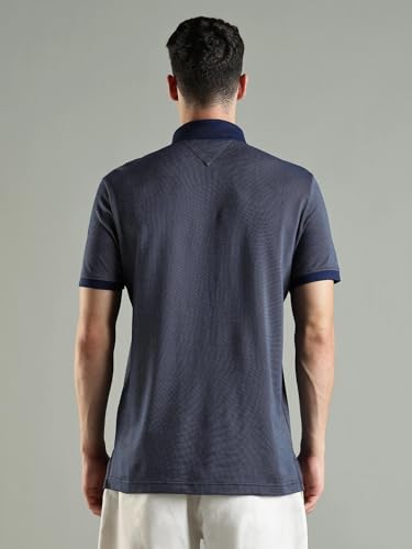 Image of Tommy Hilfiger Solid Regular Fit Cotton Polo T-Shirt