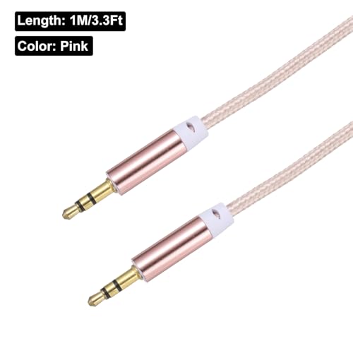 Cable 3.5mm macho a 6.35mm macho 1m rosa DMiotech miniatura 2