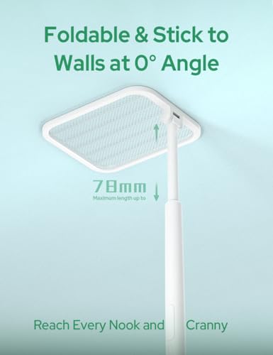 Image of CostarMatter 2025 New Foldable Mosquito Killer Racket with UV Light,India High-end Manufacturing,1200mah Mosquito Bat with Base Stand, Extendable Electric Fly Swatter Up to 78CM,12 Months Warranty
