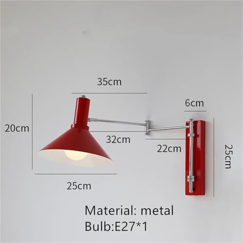 Aplique de pared E27 con cabezal giratorio y luz cálida para optimizar el espacio del dormitorio 3