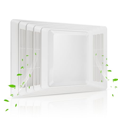 S97013662 Nutone Bathroom Fan Cover Grille and Lens Assembly Kit Compatible with Broan Nutone bathroom fan cover 655 656 657 659 695 HFL695 696 Bathroom Vent Cover