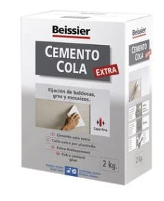 Preparado cemento cola, fijación de baldosas, BEISSIER Cemento Cola Extra, 2Kg