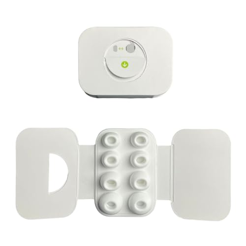 Pontas auriculares de substituição para AirPods Pro1,2, pontas de fones de ouvido de silicone com orifício de redução de ruído, cabe no estojo de carregamento (4 pares-PP/P/M/G)