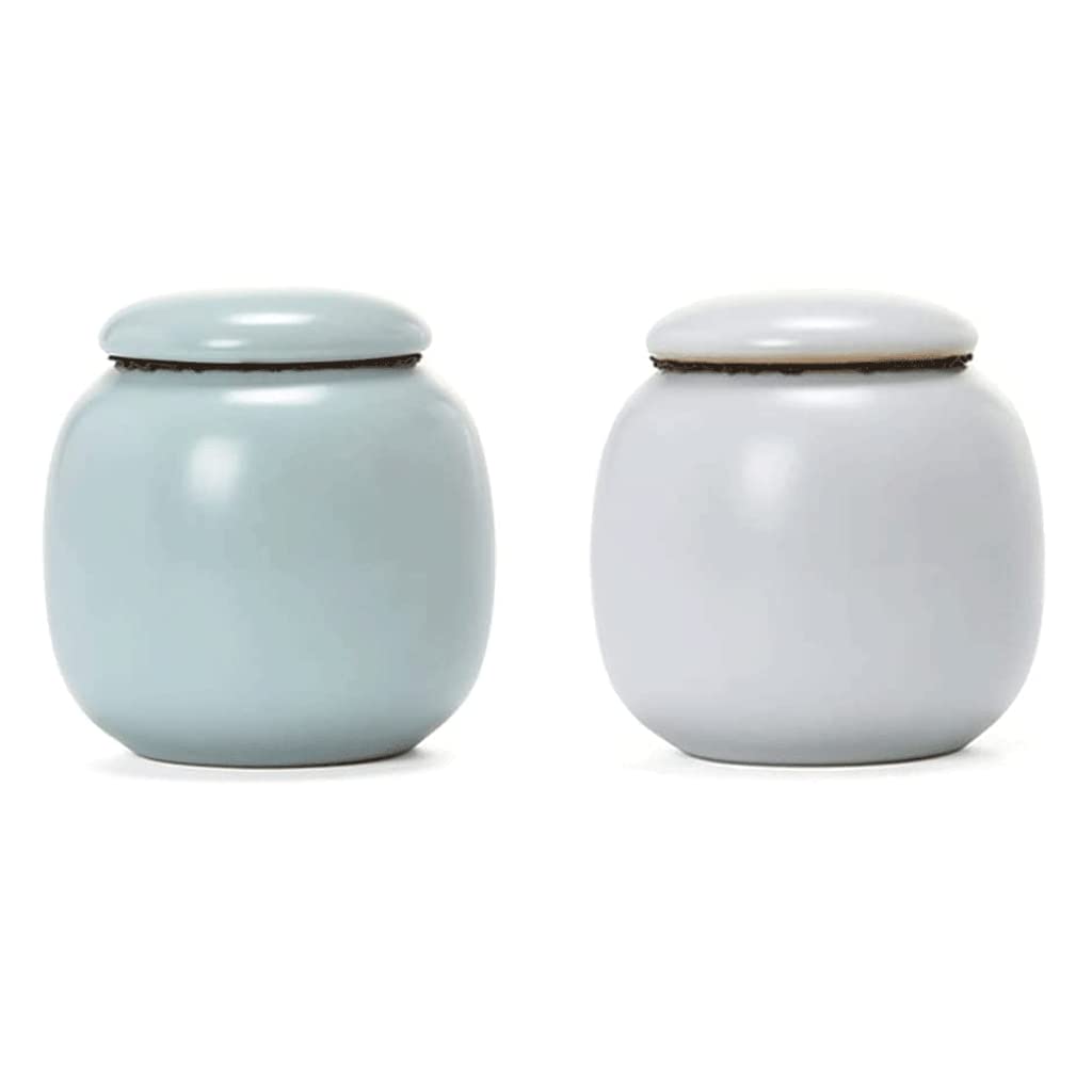 Cucina in Ceramica Contenitore per Alimenti Set da Due Pezzi Barattolo per Alimenti con Coperchio Contenitore per tè, caffè, Zucchero