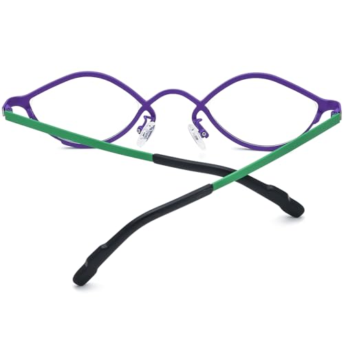 Image of FONEX Colorful Pure Titanium Glasses Frame Women Retro Round Eyeglasses