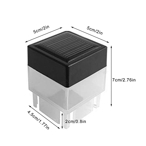 Carkio Solar Led Fence Post Cap 6V 2W Led Solar Lamp With Lamp Switch For Wrought Iron Aluminum Or Garden,Solar Fence Lights White Light,5Cm X 5Cm,Pack Of 8 #TOP1
