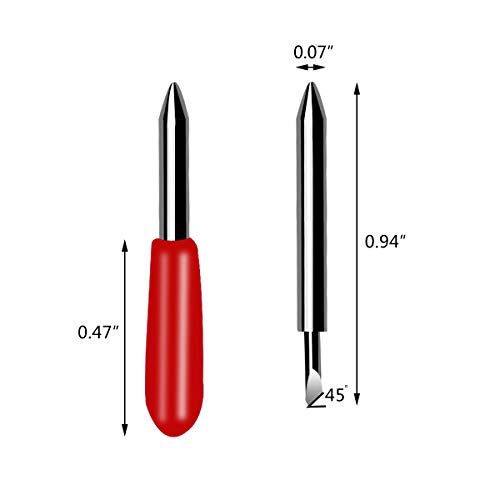 Image of 30 Pack Replacement Blades for Cricut Explore Air 2 Cricut Vinyl Cutting Blade 45 Degree Cutting Plotter Blades for Cricut Blades for Cricut Maker Expression Vinyl Cutter Machines Deep Cut Blade (Red