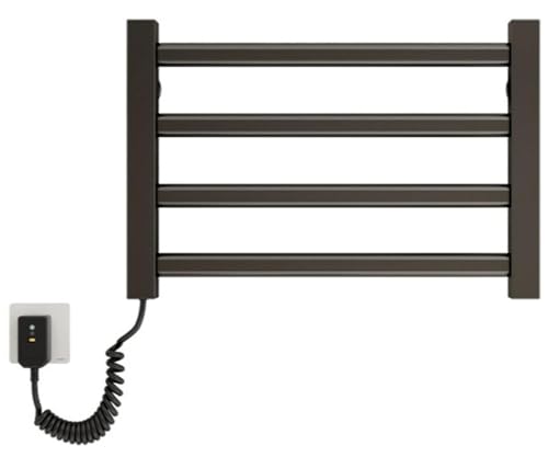 Toallero con Calefacción Inteligente, Radiador Montado En La Pared con Toallero De 80 W con Temperatura Constante, Secador De Toallas Electrico para Baño, Radiador Toallero Electrico B,Left Line