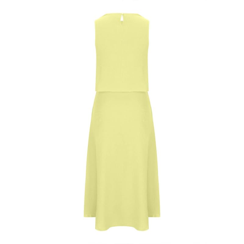 ZOCAVIA 2 Piece Cotton Linen Sets for Women Summer Casual Dress Outfits Sleeveless Pullover Tank Top Button Down Skirt Suits4