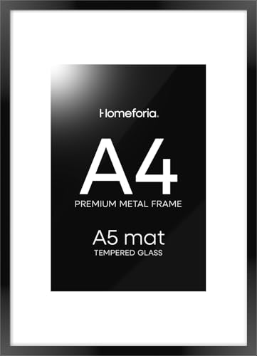 Homeforia A4 Picture Frame Black Metal