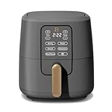 Beautiful 6 Qt Digital Air Fryer, TurboCrisp™ Tech, 5lb Capacity, Sleek Design, 1750W, Drew Barrymore Kitchenware, Air Fry, Roast, Dehydrate – Perfect for 5-7 People (Oyster Grey)