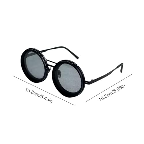 Adjustable Tint Sunglasses Polarized Round For Men Women With Nd Filter Lenses 1-9 Gears Manual Tint Control4