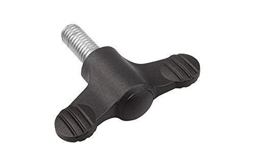 Kipp 06652-0105X20 Novo·Grip Grey Thermoplastic Wing Grip with M5 External Thread, Stainless Steel Bolt, Metric, 14 mm Diameter, 20 mm Screw Length, Anthracite Grey Cap Color (Pack of 10)