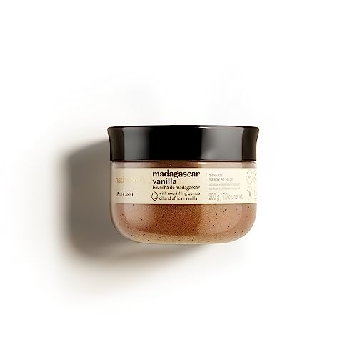 Image of Nativa SPA Madagascar Vanilla Exfoliating Body Scrub, 7 oz | Renewing exfoliating sugar scrub with lactic acid and quinoa oil. Smoother results compared to standard body washes.