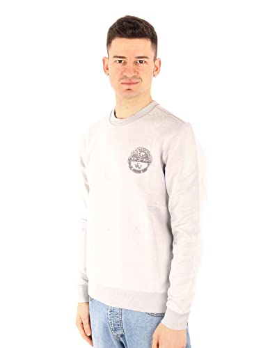 Sweat haut de gamme Napapijri B-Bollo C couleur gris chiné en 2XL