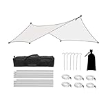DSFIHJO Lona para Tienda De CampañA Toldo for Acampar de 3 x 4 m, toldo for Exteriores, for Tienda campaña, for Refugio Solar, pérgola for Turismo, jardín, Picnic(Off White)