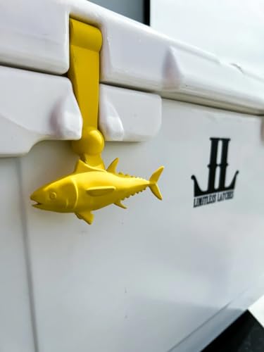 Tuna Fish Latch Set Replacement for Yeti Rtic Cooler (Yellow)