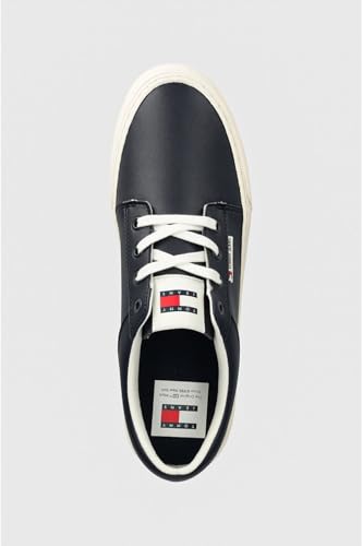 Tommy Jeans Herren Vulcanized Sneaker Skater Derby Schuhe, Blau (Dark Night Navy), 46 – Ansicht 5