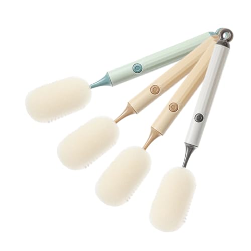 IWOWHERO 4pcs Cup Cleaning Brush Washing up Sponge Cleaning Bottle Brush Bottle Cleaner Brush Water Bottle Scrubber Dish for Washing up Cups Cleaning Brush Straw Cleaner Pp