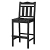 Nalone outdoor bar stool hdpe tall adirondack chair bar chair weather resistance bar height chairs for balcony garden yard backyard black bar chair  urban country home decor