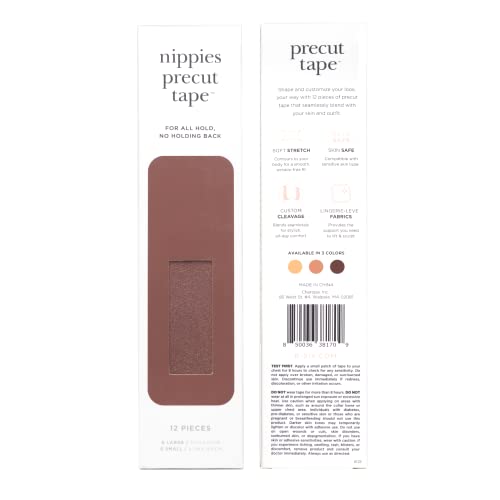 Image of Nippies Precut Tape (12 Pieces) - Boob Tape - Soft Stretch, Skin Safe, Custom Cleavage, Lingerie-Level Support