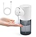 Automatyczny dozownik mydła 320 ml, dozownik mydła piankowego, bezdotykowy, ładowany, automatyczny dozownik mydła z czujnikiem ruchu na podczerwień z cyfrowym wyświetlaczem, odpowiedni dla dzieci, kuchni, łazienki (biały)