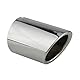 L&P A284-1 Auspuffblende Endrohrblende Chrom Edelstahl spiegel poliert Plug&Play Endrohrblenden Auspuffblenden Auspuff Blende für 65mm Endrohre