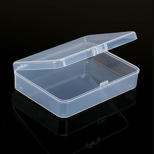Image of Rectangular Clear Plastic Organizer Storage Box Containers (4.45 x 3.31 x 1.14 inch), Small Plastic Containers Pack of 12