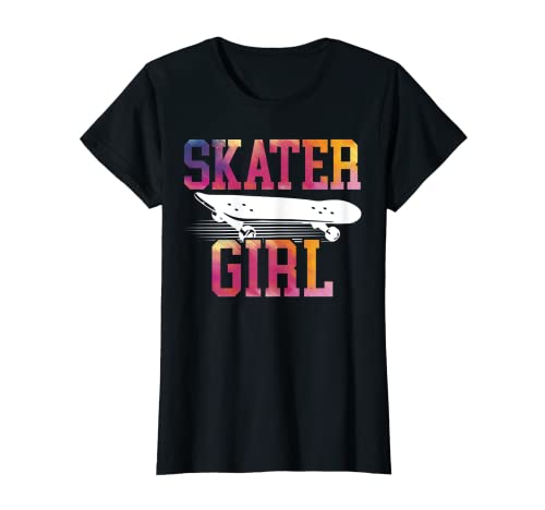 Mujer Skater Girl Design Skateboard Skate Skate Vintage Camiseta