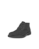ECCO Men's London Lace Up Waterproof Chukka Boot, Black Nubuck, 9-9.5