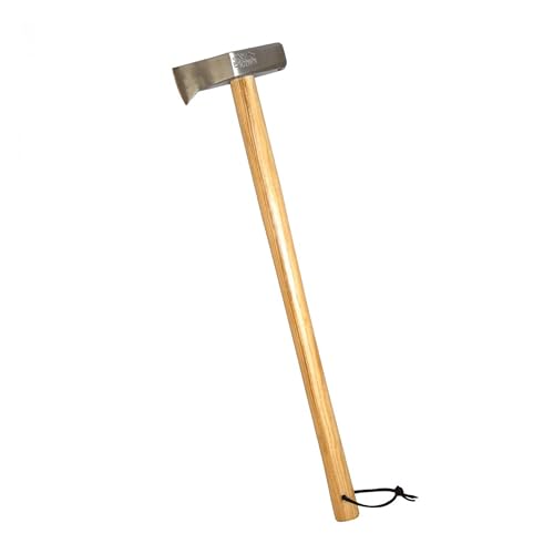 Prandi Axes German C45 Forged Carbon Steel Splitting Maul-Hickory Handle with Leather String - Ideal for Firewood, Splitting, and Chopping - 35.43