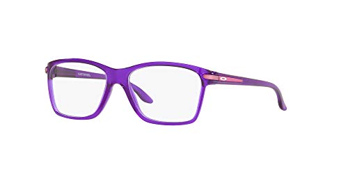 Image of Oakley Youth Unisex Kids OY8010 Cartwheel Rectangular Prescription Eyewear Frames, Polished Clear /Demo Lens