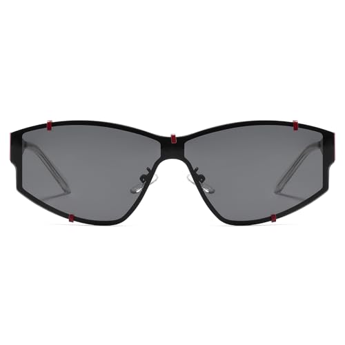 Y2k Sunglasses for Women Men Fashion One-piece Metal Y2k Trendy 2000s Accessories Cycling Outdoor Sun Shades3