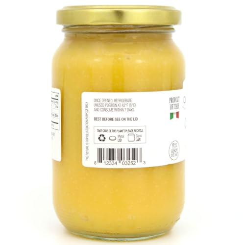 CAMPO D'ORO - Sicilian Orange Curd, 13.8 oz (390 g), Made with fresh orange juice, eggs and butter, Product of Italy, 100% Natural, Non GMO
