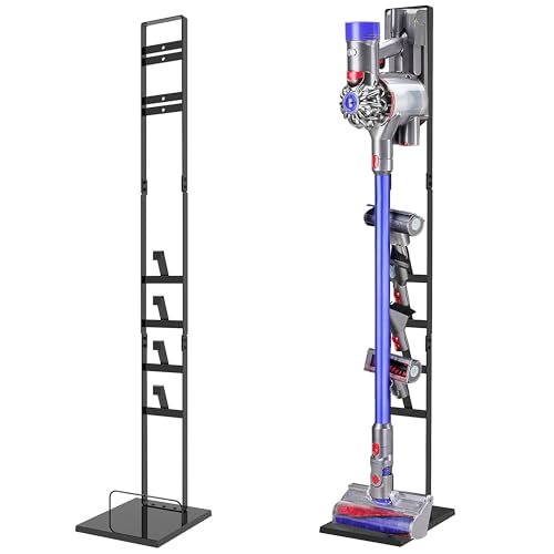 OUTBROS Soporte para Aspiradoras,Compatible para Dyson Gen5 V15s V15 V12 V11 V10 V8 V7 V6,Organizador de Almacenamiento de Metal Accesorios,Negro