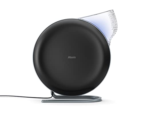Image of IQAir Atem Desk Air Purifier HyperHEPA Filter, Small Room 150 sq ft (Black)