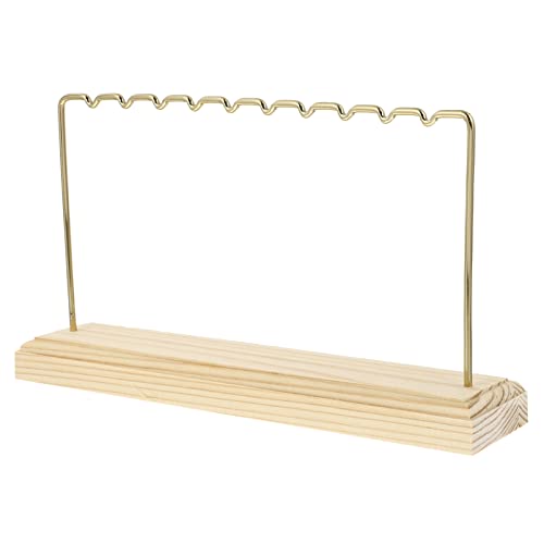 BESPORTBLE Minimalist Wood Jewelry Display Rack for Earrings Stylish Organizer Firm Base for Dangle and Hoop Earrings Elegant Storage for Jewelry