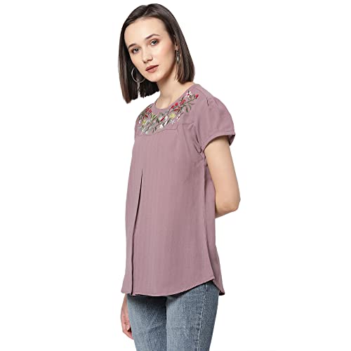 Image of Go.4.it Women's Top with Multi-Color Embroidery