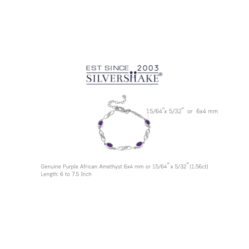 Image of Silvershake Birthstone Gemstones White Gold Plated or Yellow Gold Plated 925 Sterling Silver Scroll /Filigree Celtic Knot Weave 7.25 to 8.75 Inch with Adjustable Extension Bracelet Jewelry for Women