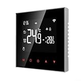 Bulevisiter Termostato programable para calefacción por suelo radiante, pantalla LCD, programación semanal (5+2/6+/7 días), precisión de 0.°C, conectividad BLE+ de modo dual, bloqueo infantil, para