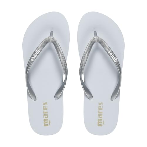 Leggero Mares TOEFLIP Lady, Infradito da Mare e Piscina, Adulto, Donna, Bianco-Argento, Taglia 40