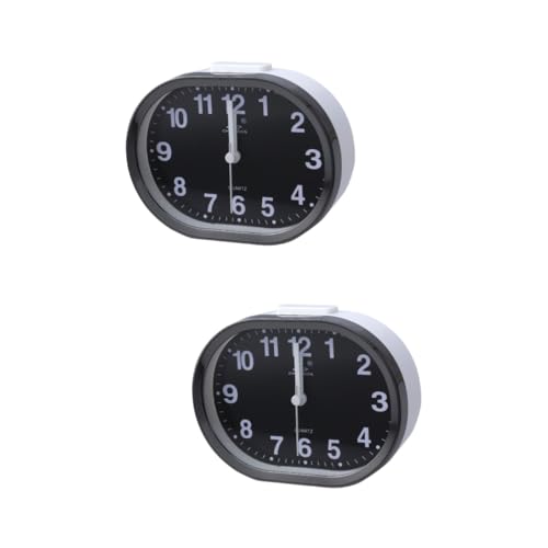 Alipis 2 Pezzi Sveglia Senza Ticchettio Orologio Digitale A LED Orologi Digitali Sveglia Da Comodino Analogica Quarzo io Da Tavolo Vintage Silenziosa Per