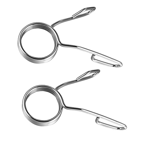 NULYLU 2pcs Barbell Snap Spring Buckle Clamps Barbell Weights Collars for Gym