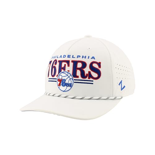 Philadelphia 76ers NBA Officially Licensed Rope Hat Snapback Performance Regalia White